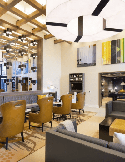 Modern Open-Plan Layout With High Ceilings & Decorative Lighting